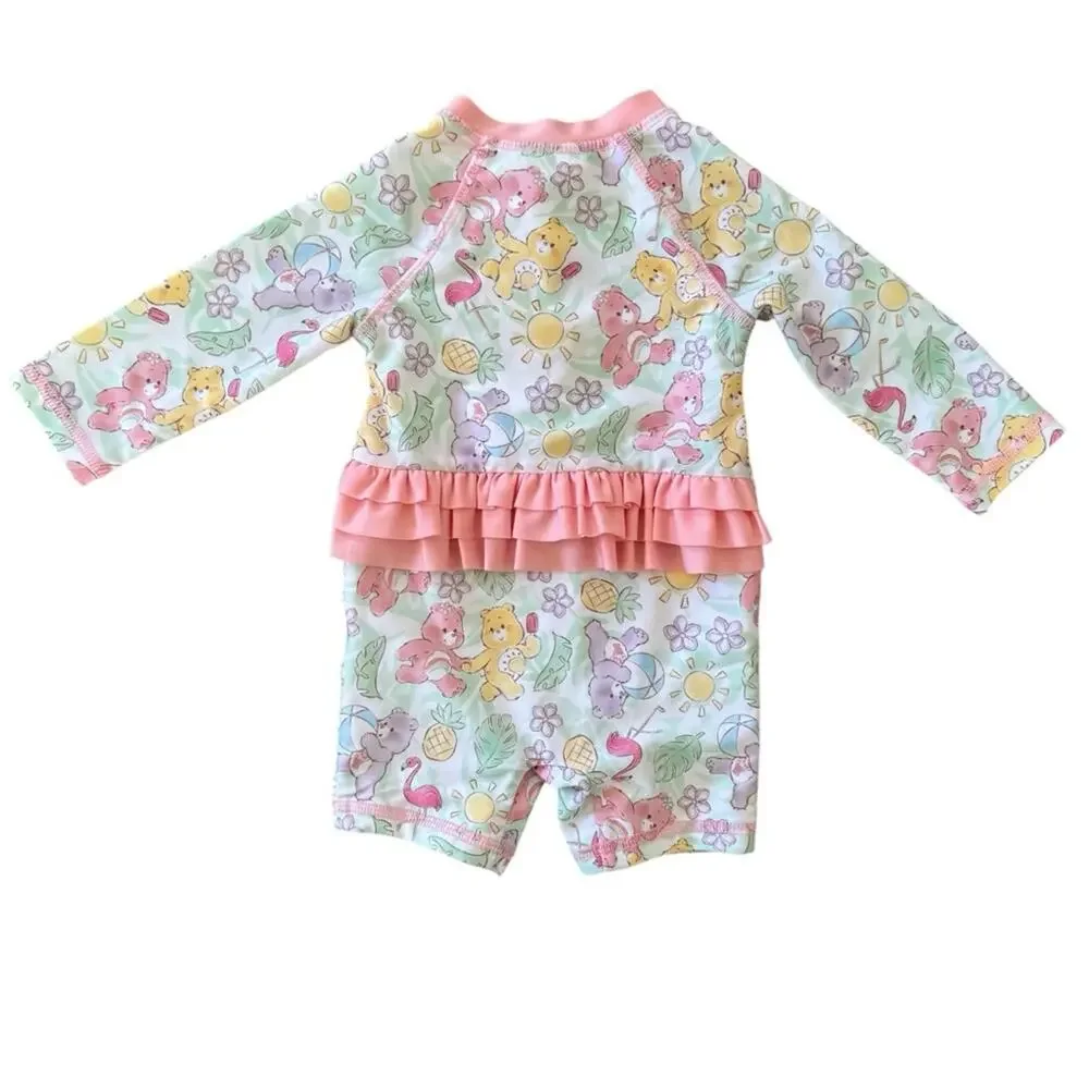 Care Bears One Piece Long Sleeves Swimsuit UPF 50+ Size 6/9 Months